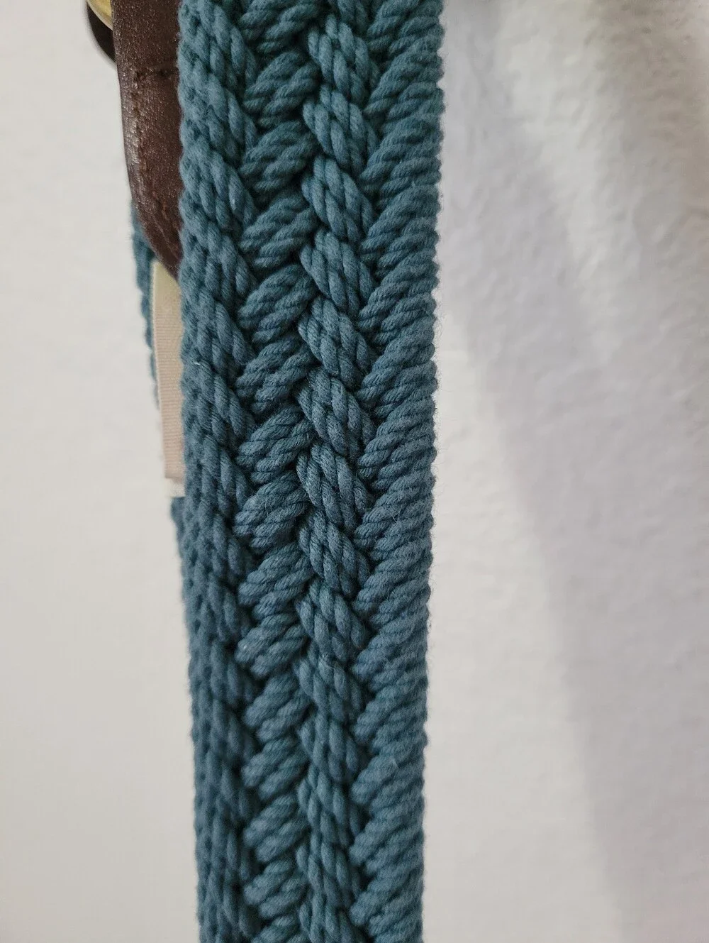 Ralph Lauren Double RL Cotton And Leather Braided Belt